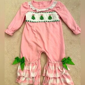0-3m Boutique Girls Christmas Outfit